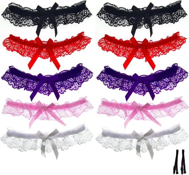 Lockban Lace Wedding Garter Bridal Lace Bowknot Garter Ribbon Belt Leg Ring for Women Girls Favor - Image 1